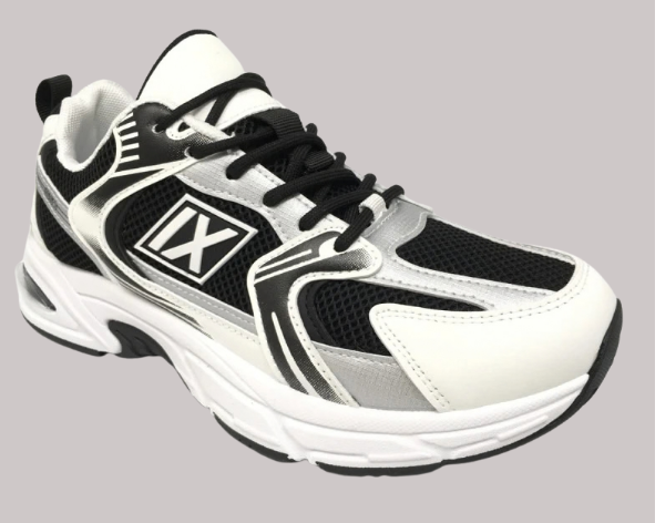 Zapatillas unisex de estilo deportivo en blanco y negro
